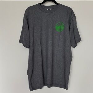 Men's The North Face Charcoal Gray Graphic Tee with Green Logo